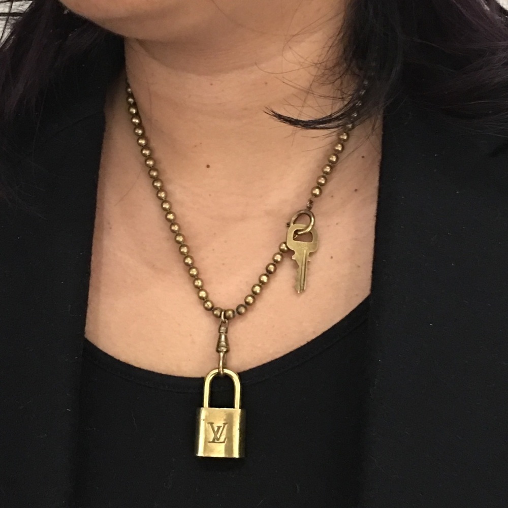 Upcycled Vintage Louis Vuitton Lock Necklace